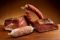 Mix italian salami Royalty Free Stock Photo