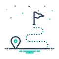 Mix ix icon for Destination, target and flag