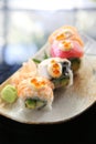 Mix maki sushi roll japanese food Royalty Free Stock Photo