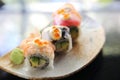 Mix maki sushi roll japanese food Royalty Free Stock Photo