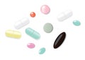 Mix Medicine Pill and Vitamin Background Illustration