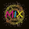 Mix music background Royalty Free Stock Photo