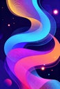 Abstract digital design featuring a wavy, flowing pattern in vibrant gradient colors Royalty Free Stock Photo