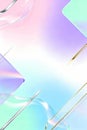 Abstract composition featuring a pastel gradient background with soft hues of pink, purple, and blue. Royalty Free Stock Photo