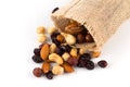 Mix nuts, dry fruits and grapes Royalty Free Stock Photo