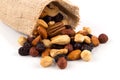 Mix nuts, dry fruits and grapes Royalty Free Stock Photo