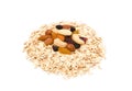 Mix nuts, raisins and oatmeal Royalty Free Stock Photo