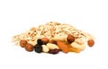 Mix nuts, raisins and oatmeal Royalty Free Stock Photo