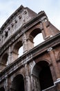 Mix of old and renovated parts of the Coliseum in Rome