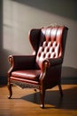 Mix punk style comfortable brown leather chair rtx generated by ai
