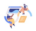 mix race developers creating website ui interface web application development program software optimization Royalty Free Stock Photo