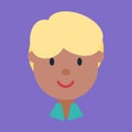 Mix race male avatar, icon of blond ethnic man