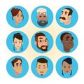 Mix Race People Faces Icon Set Diversity Concept Royalty Free Stock Photo