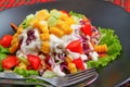 Mix salad with Mayonnaise Royalty Free Stock Photo