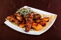 Mix shashlik plate Royalty Free Stock Photo