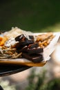 Snacks and beer. Food theme still life Royalty Free Stock Photo