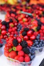 Mix strawberries, blackberries, red currants, blueberries and raspberries Royalty Free Stock Photo