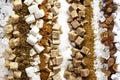 Mix of sugar varieties: unbleached, brown and white, refined and unrefined