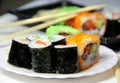 Mix of sushi specialties