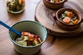 Mix of Turkish Pickles with green tomatoes, red pepper, cucumber and carrot. Royalty Free Stock Photo