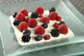 Mix of varied berries and cream