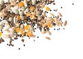 Mix of vegetable seeds on white background Royalty Free Stock Photo