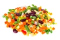 Mix of vegetables with red beans frozen