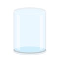 Empty glass drinking water on white backgro und illustration vector