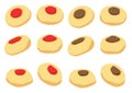 Cookies vector icon isolated on white background illustration vector Royalty Free Stock Photo