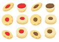 Cookies vector icon isolated on white background illustration vector Royalty Free Stock Photo