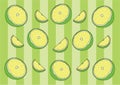 Lemon Wrapping paper and Wale Design pattern background