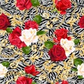 Mixed animal seamless pattern Royalty Free Stock Photo