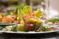 Mixed antipasti/appetizers served as starter at christmas and new years eve