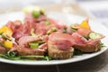 Mixed antipasti/appetizers served as starter at christmas and new years eve