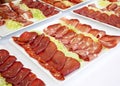 Mixed appetizers of pork meat Royalty Free Stock Photo