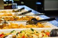 Mixed Asian food at the restaurant buffÃÂ© Royalty Free Stock Photo