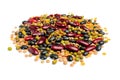 Mixed beans in a heap closeup Royalty Free Stock Photo