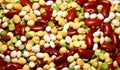 Mixed beans, peas, chickpeas Royalty Free Stock Photo