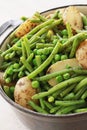 Mixed beans peas and new potatoes Royalty Free Stock Photo