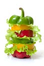 Mixed Bell Pepper with Lettuce Royalty Free Stock Photo