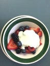 Mixed berries with creme fraiche