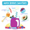 Mixed berries delicious healthy smoothies