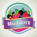 Mixed berry badge