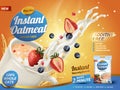 Mixed berry oatmeal ad