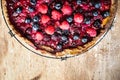 Mixed berry pie food recipe concept