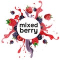 Mixed berry punch drink