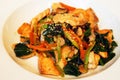 Mixed chicken meal and sesame with vegetables