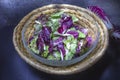 Mixed chicory in bowl and basket