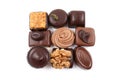 Mixed chocolates Royalty Free Stock Photo