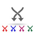 Mixed choice mark multi color icon. Simple glyph, flat vector of web icons for ui and ux, website or mobile application